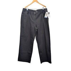 Ulla Popken Mary Wide Jeans Womens 22 Dark Denim Straight Wide Leg NWT